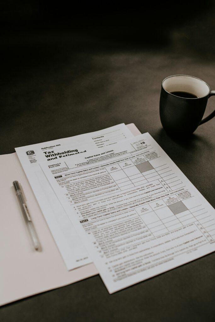 Tax paperwork.